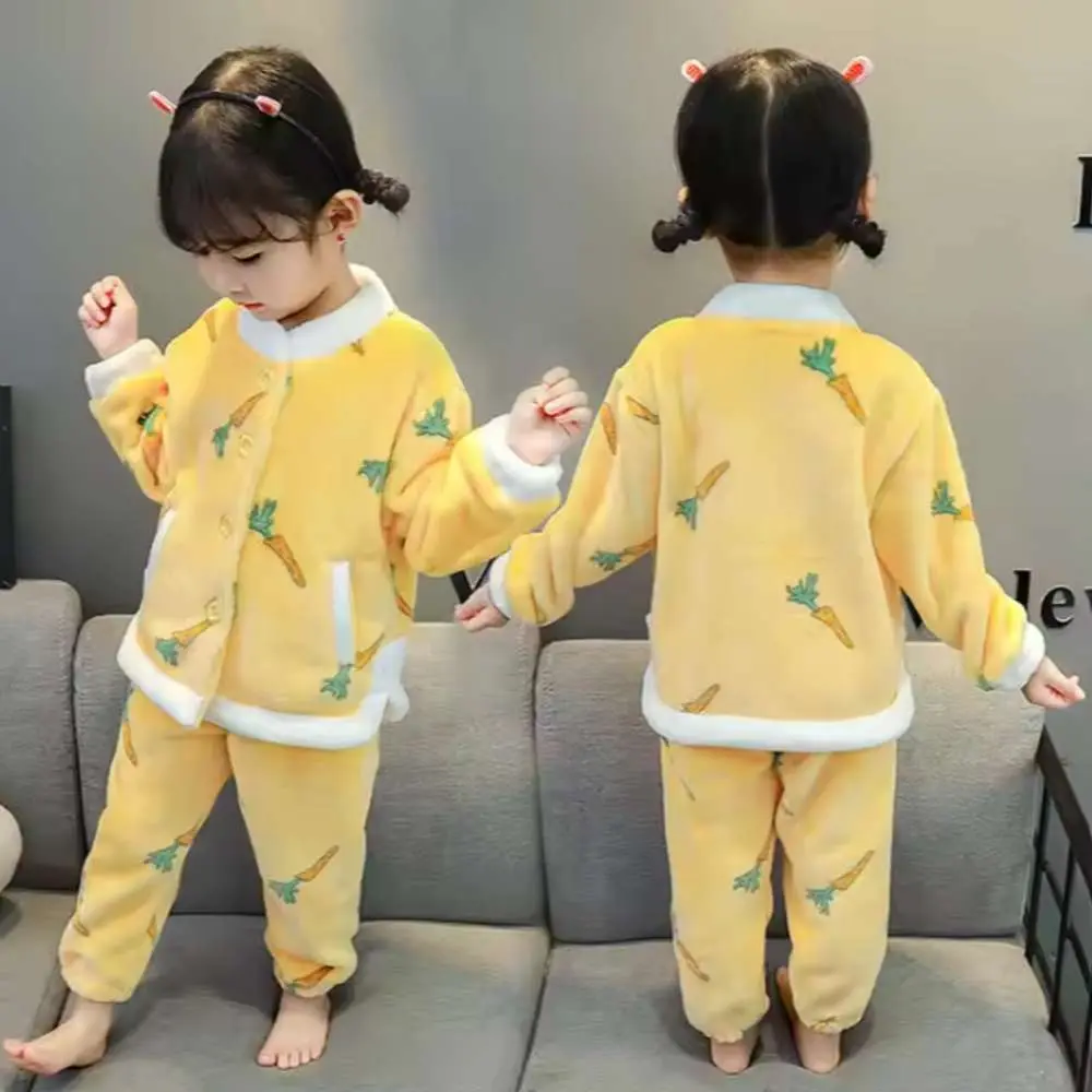 Woolen full Sleeves Pajama Set Carrot