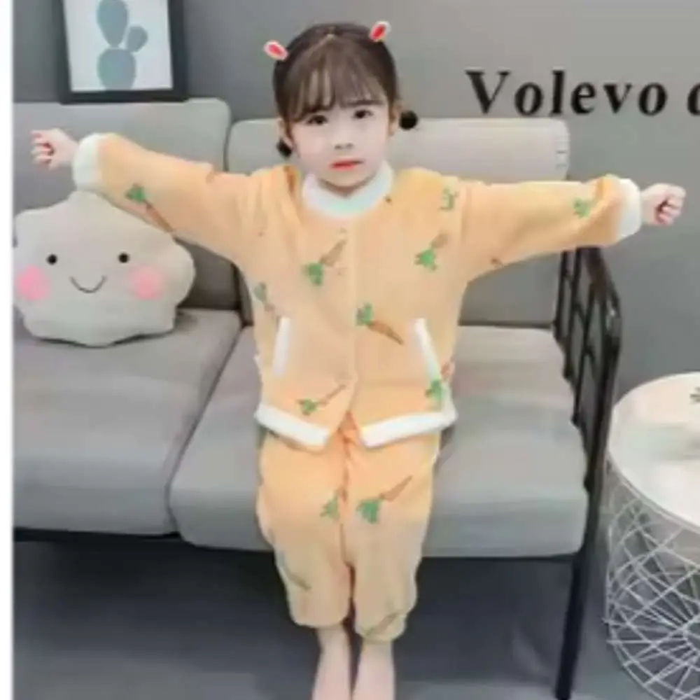 Woolen full Sleeves Pajama Set Carrot