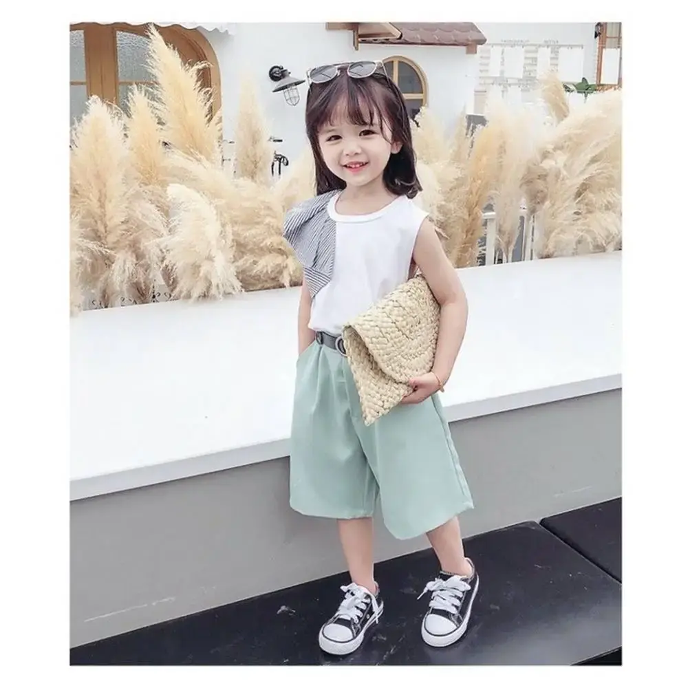 Girl's Tops, short and belt set