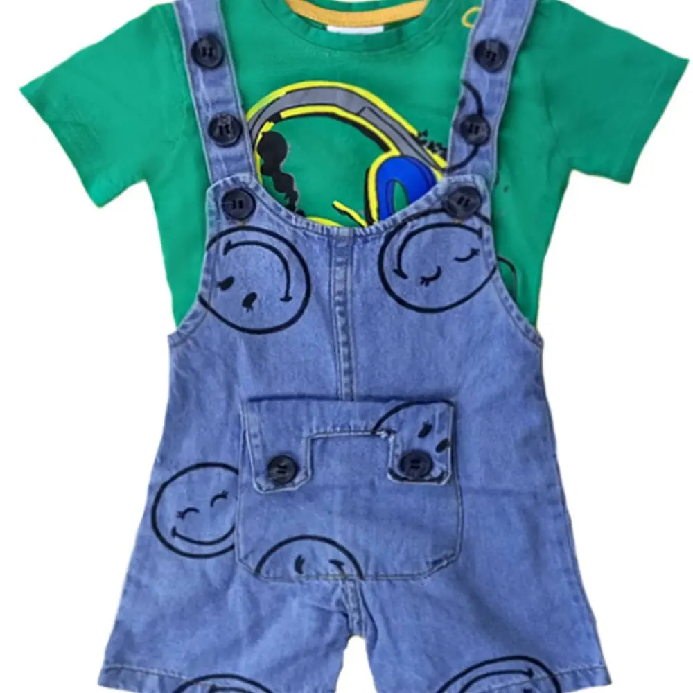Denim suspenders (Green)