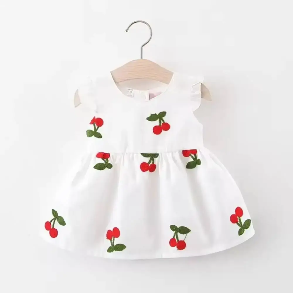 Cherry frock .Girl's Summer suit .