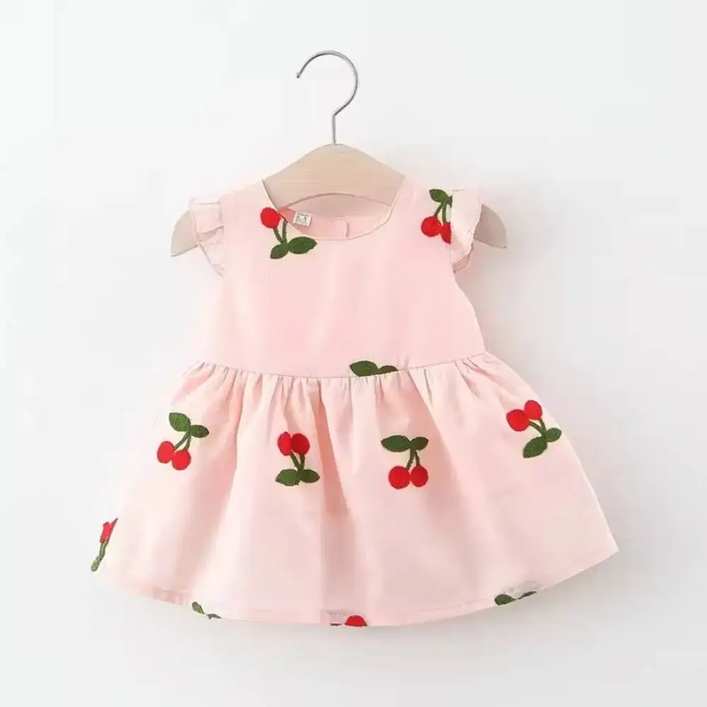 Cherry frock .Girl's Summer suit .