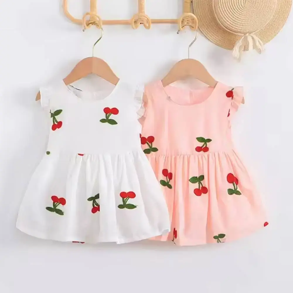 Cherry frock .Girl's Summer suit .