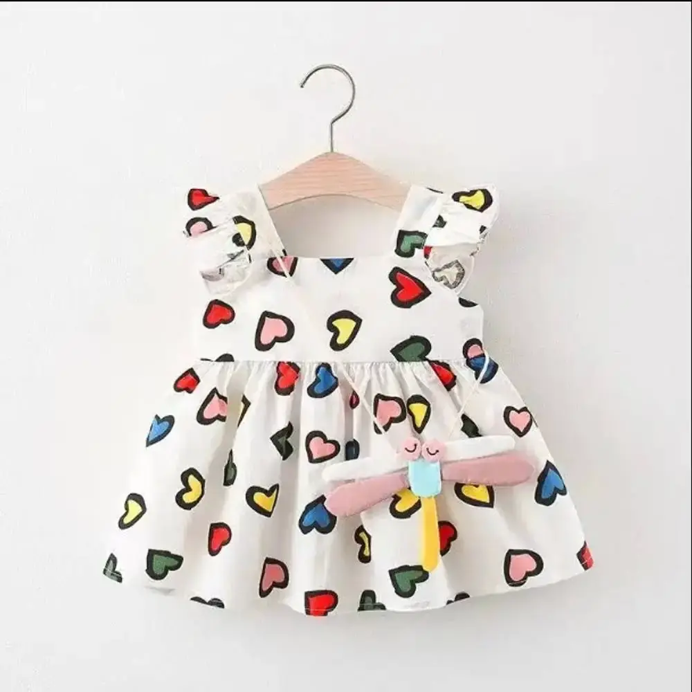 Multi Love Frock. Summer suit for Girls.