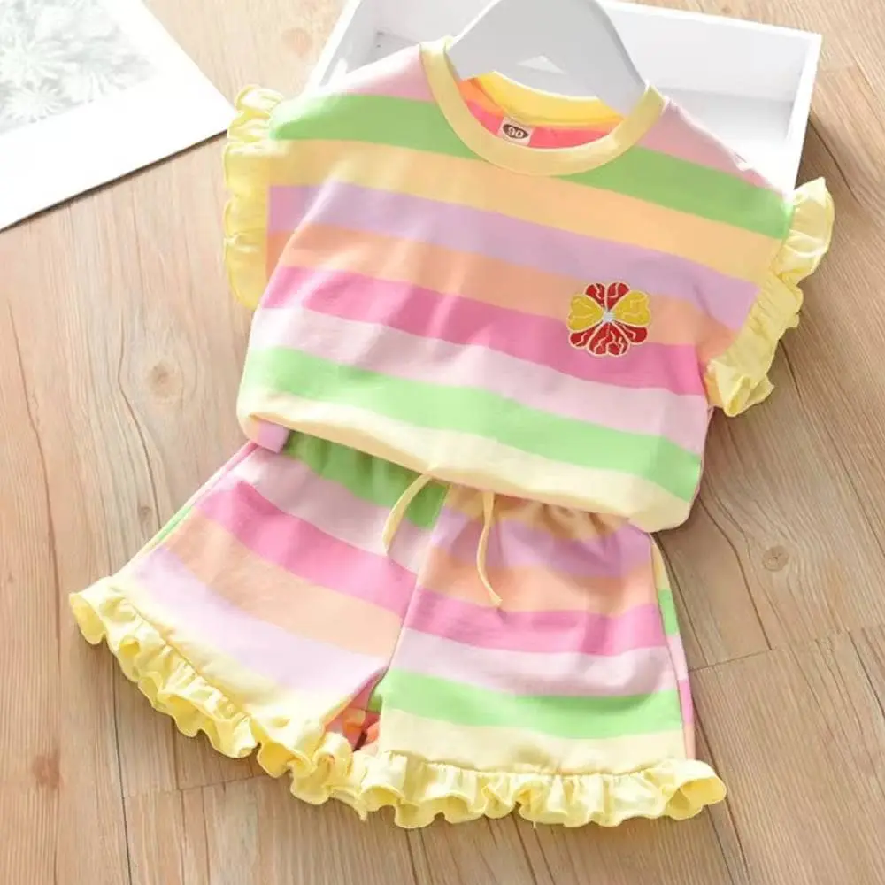 Rainbow shorts and pant - Girls Summer suit