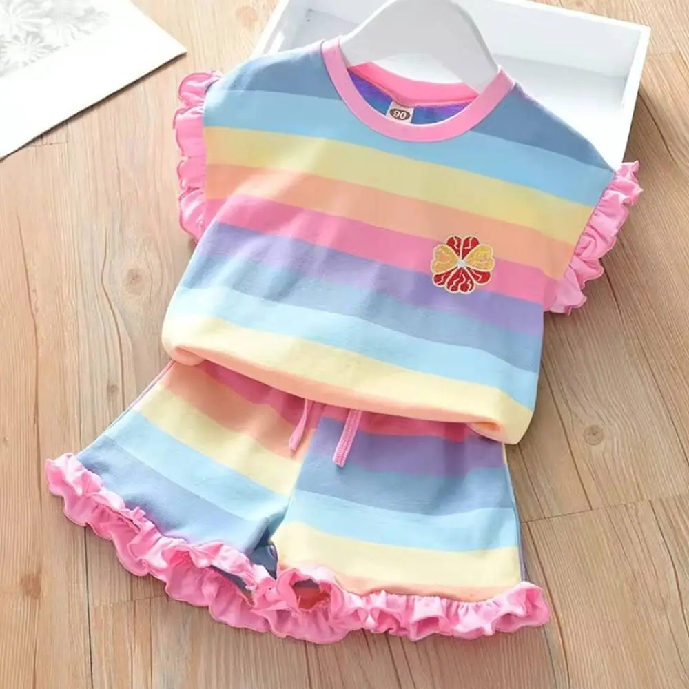 Rainbow shorts and pant - Girls Summer suit