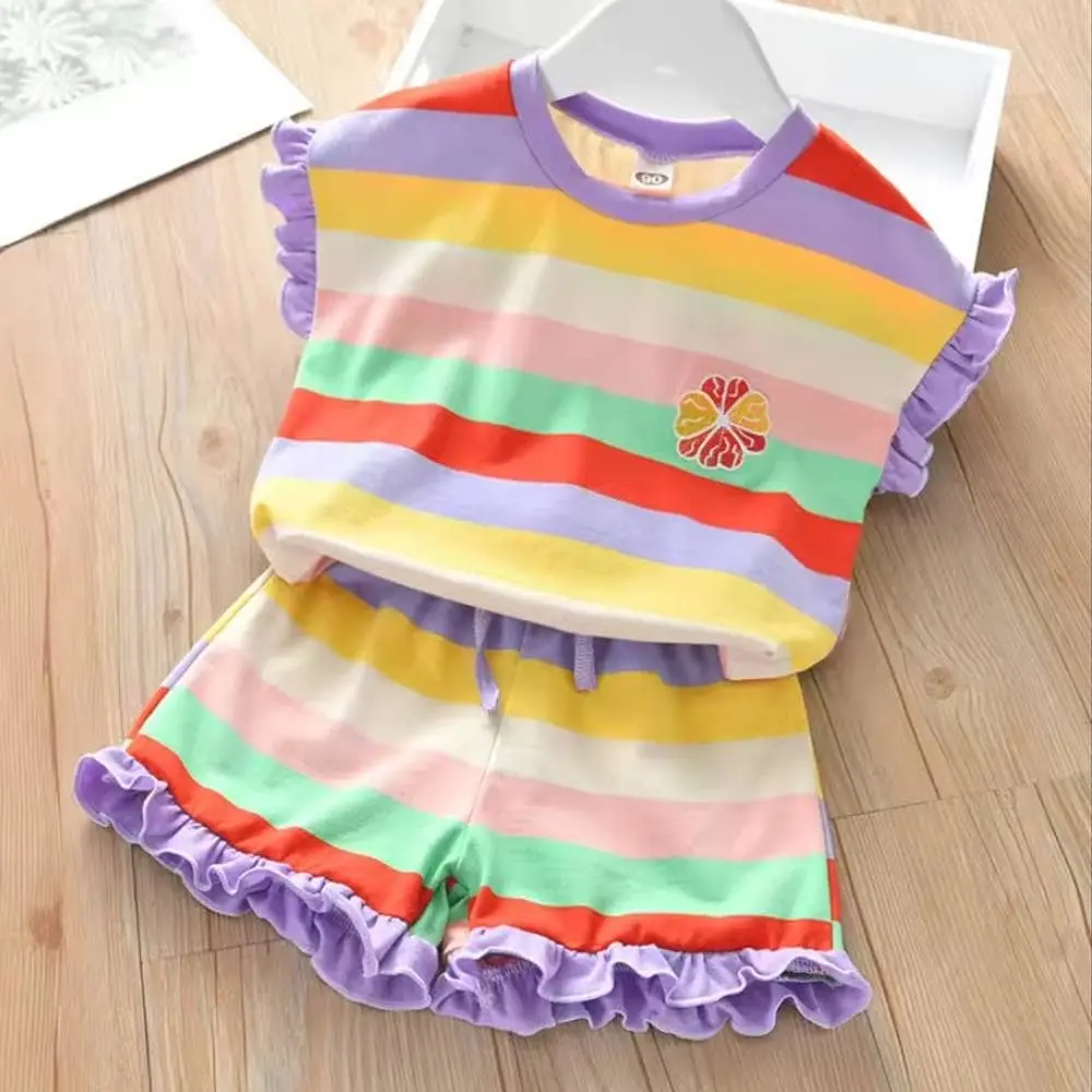 Rainbow shorts and pant - Girls Summer suit