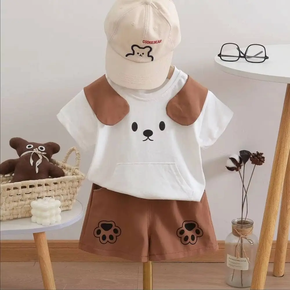 Toddler 2 pieces short and pant -  Boys Summer suit