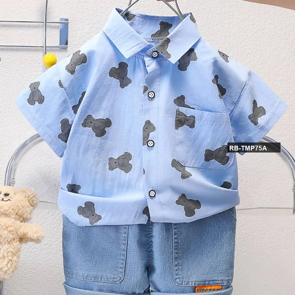 Casual Bear Set Sky Blue / 06-12 Month