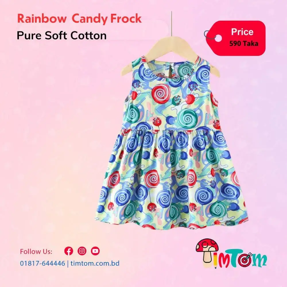 Rainbow Candy Frock - Baby Girl Summer Dress