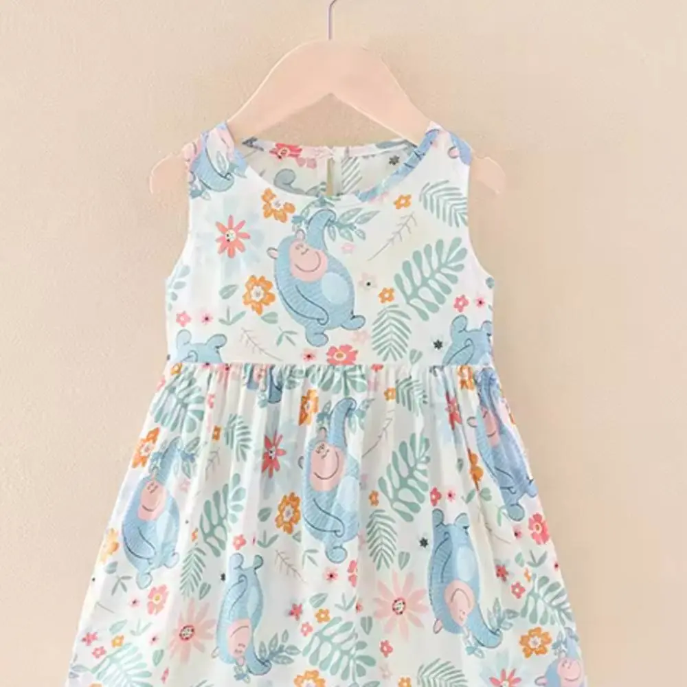Floral Panda Frock - Baby Girl Summer Dress