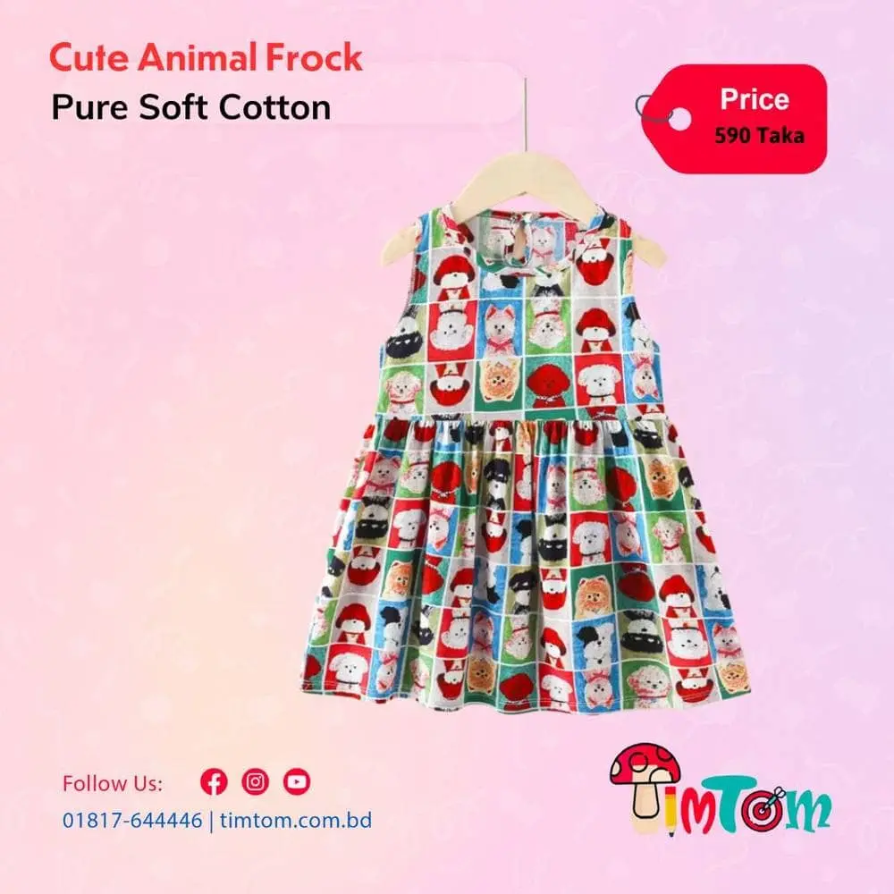 Cute Animal Frock - Baby Girl Summer Dress