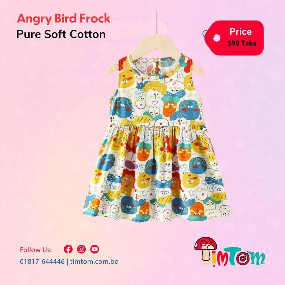 Angry Bird Frock - Baby Girl Summer Dress