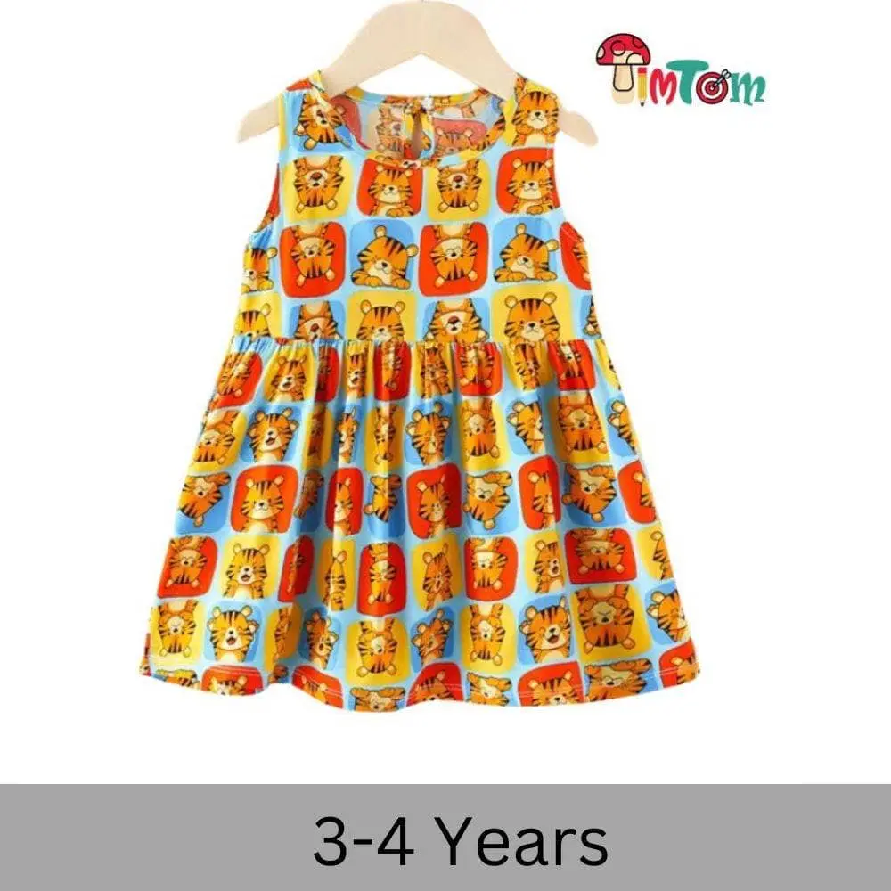 Cat Face Frock 3-4 Y