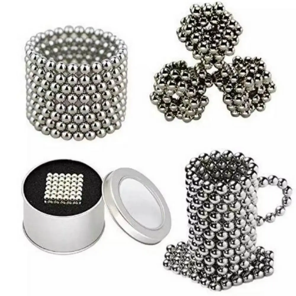 Silver Magnetic Balls 5MM 216 Pieces Set