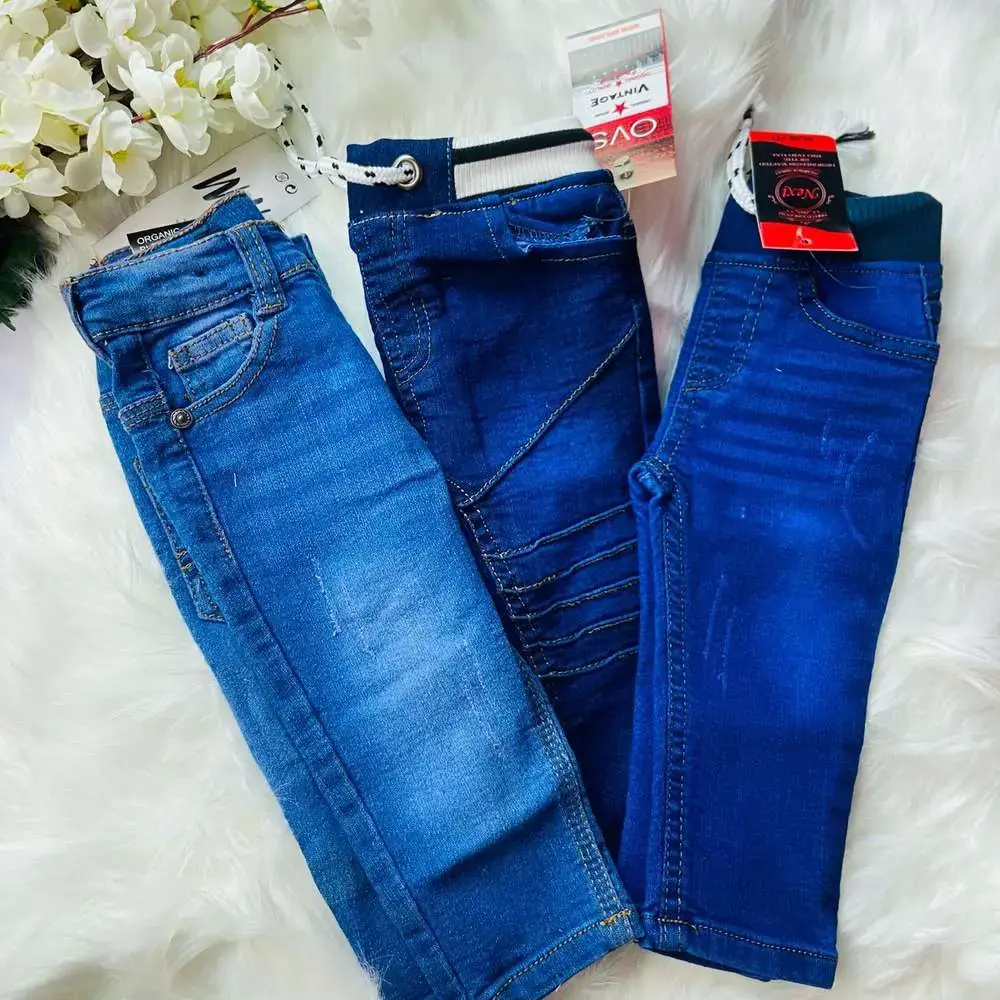 Kids Wash Jeans- 3 Pcs Combo Set