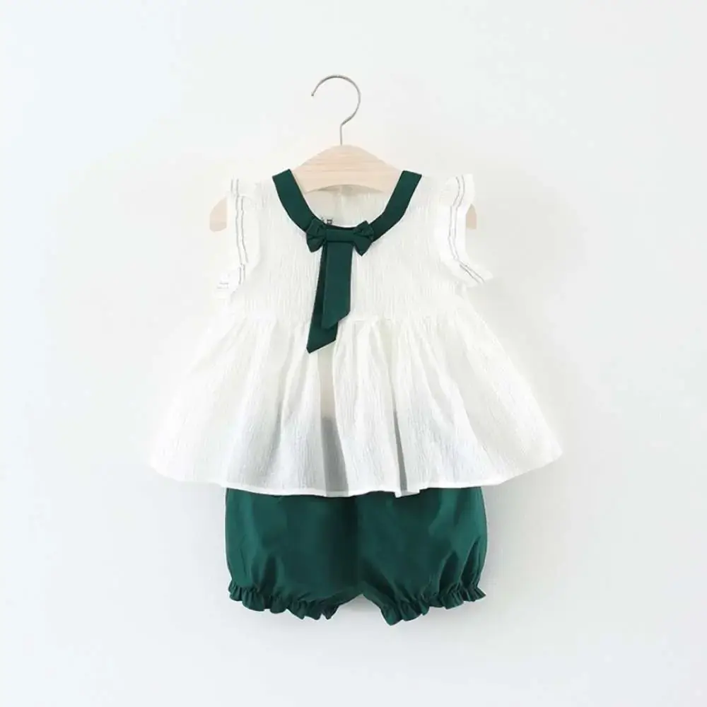 Bow Collar Shorts and Tops - Imported Summer Clothing
