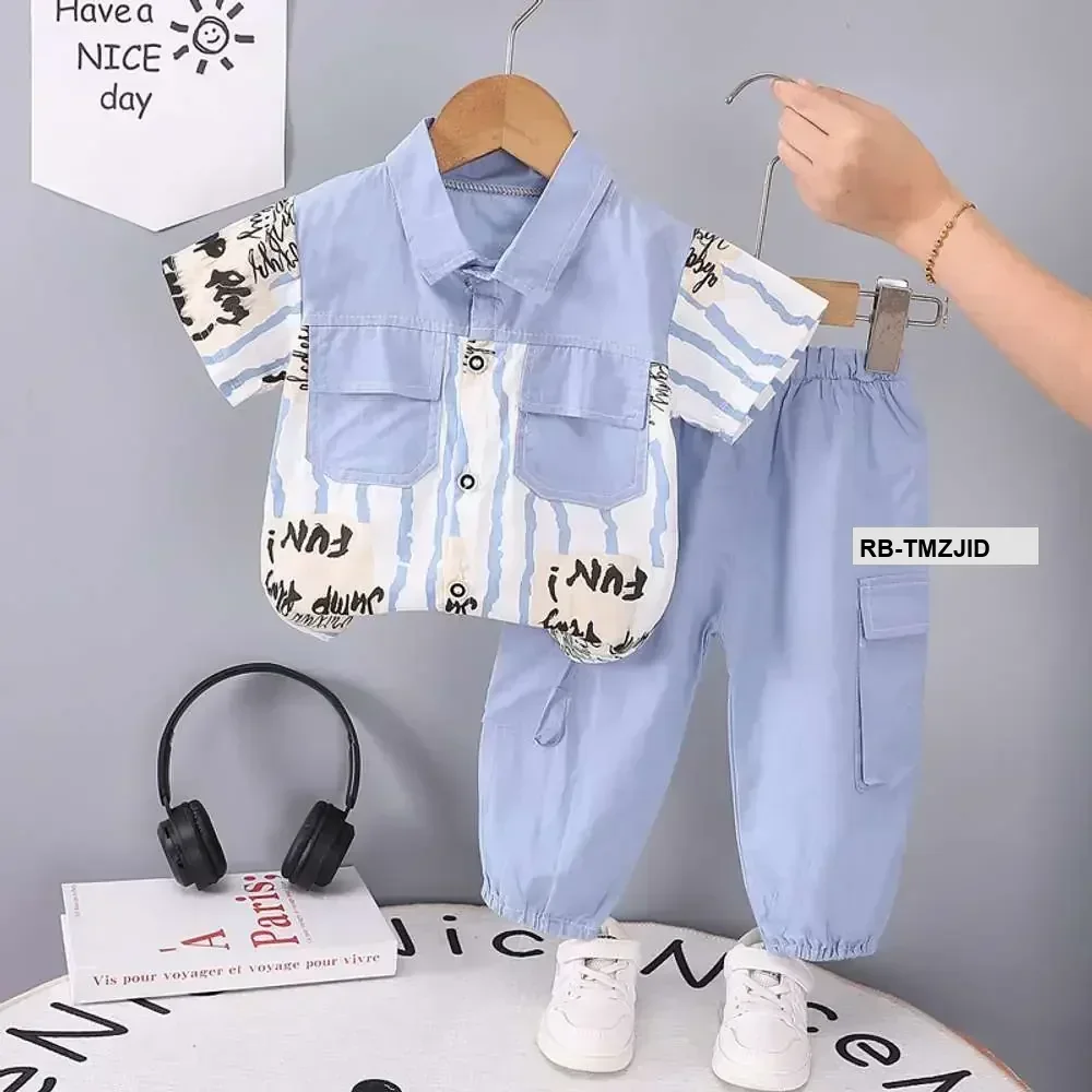 Fun Time Shirt Set Light Blue / 1-2 Years