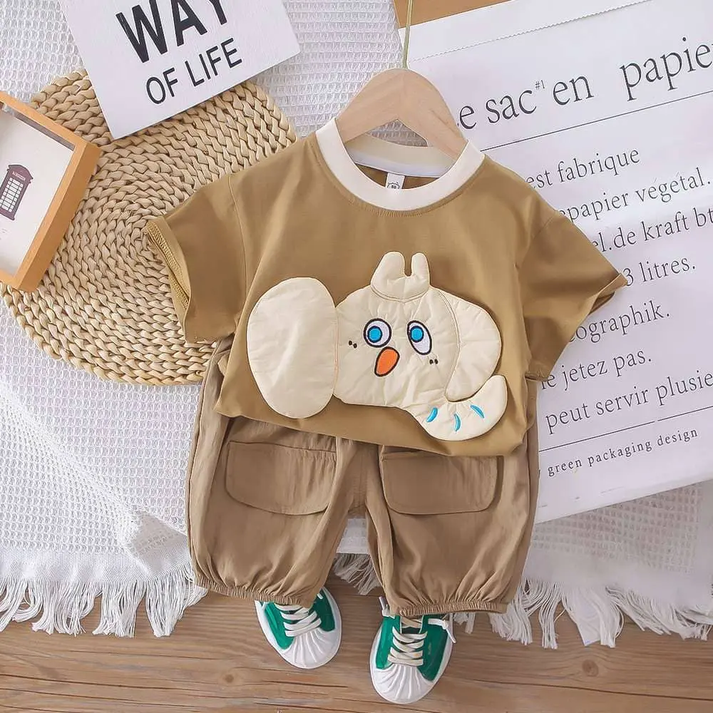 Boys Summer Clothing - Elephant 2 pcs set
