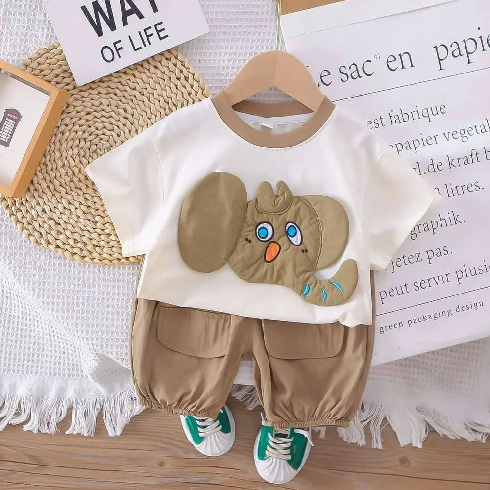 Boys Summer Clothing - Elephant 2 pcs set
