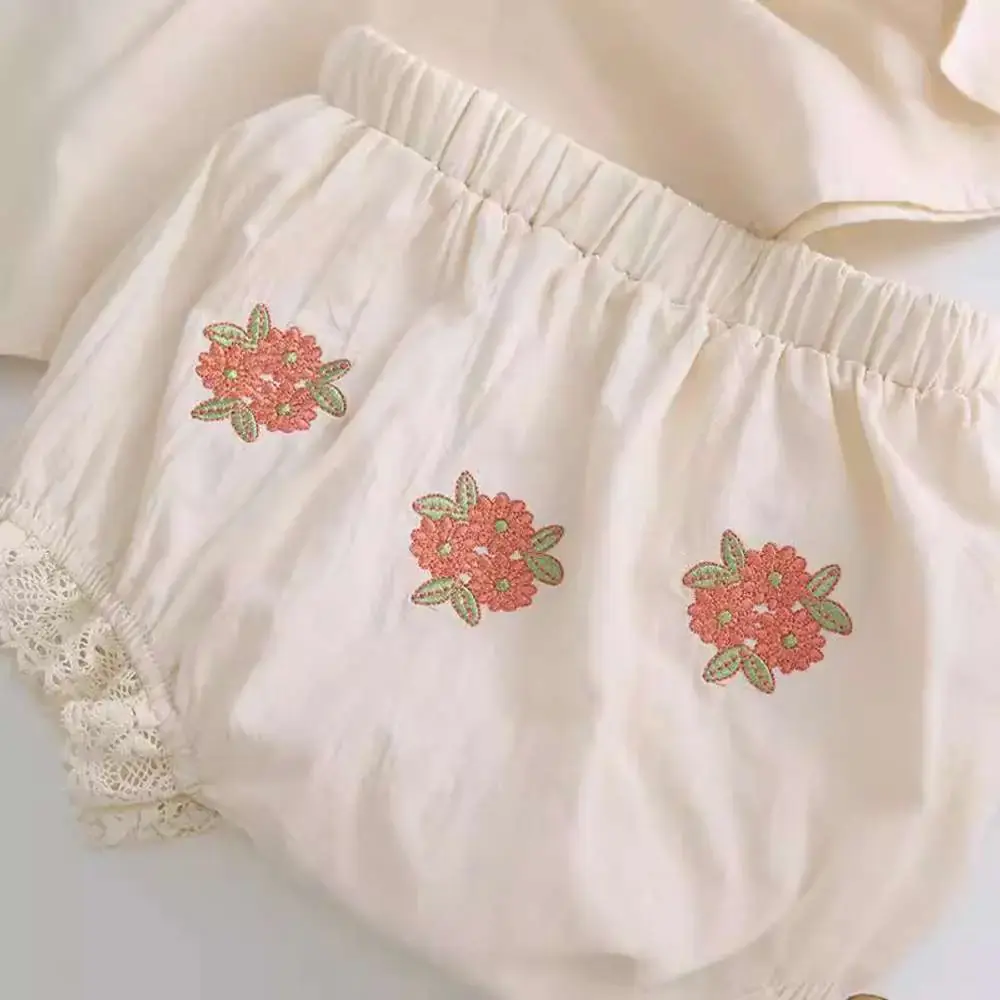Three Flower Shorts & Tops - Baby Girls Summer Clothing