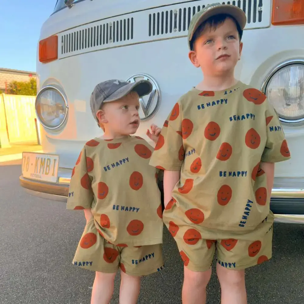 Emoji Tshirt Set - Kids Summer Clothing