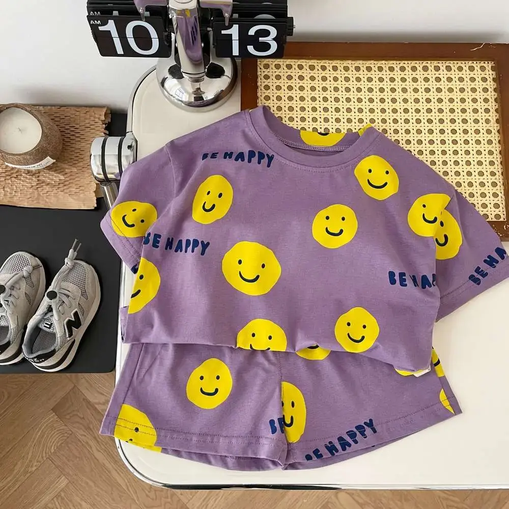 Emoji Tshirt Set Purple / 1-2 Years