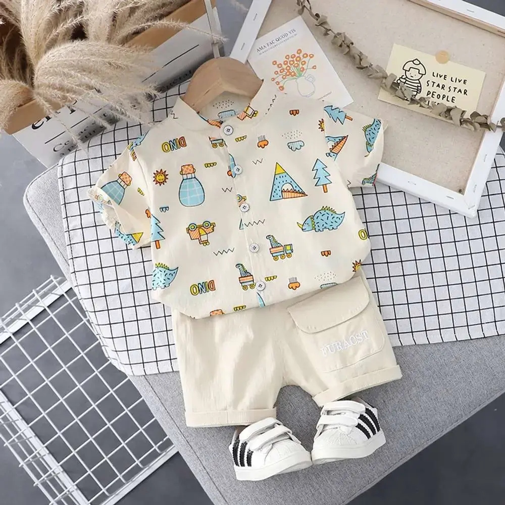 Dino Car Shirt set / 6-12 Month