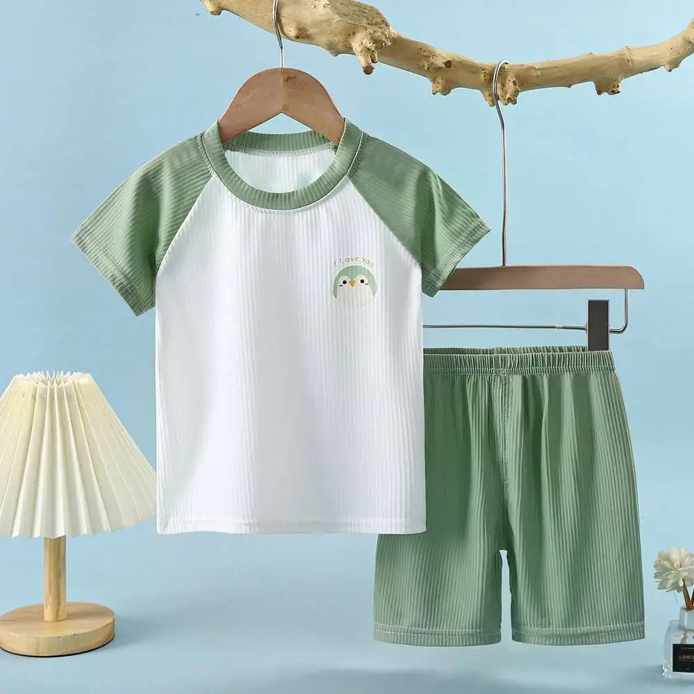 T-shirt Set Green / 6-12 Month