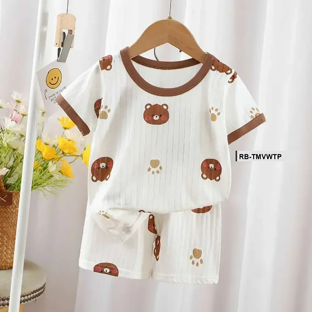 T-shirt Set Brown Bear / 6-12 Month
