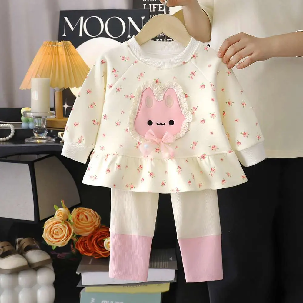 Kitty pink pajama set / 80s(1-2Years)