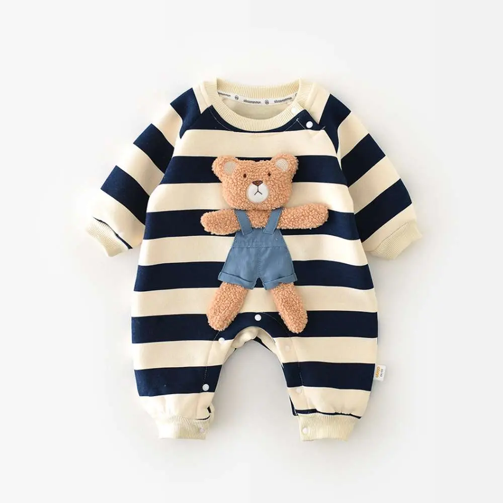 Teddy Buddy Stripe Romper / 66s (1year)