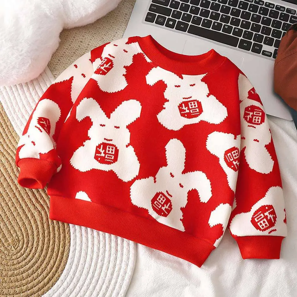 Red Bunny Sweatshirt - Imported cn