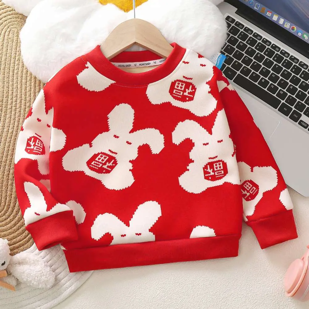 Red Bunny Sweatshirt / 6-12M (80cm)