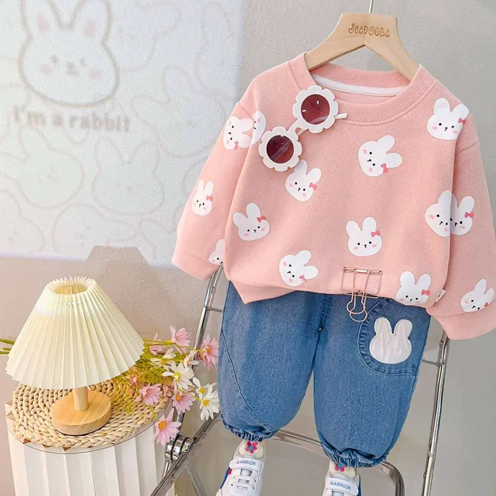 🧸 Bear Print Baby Winter Outfit Set- Winter tops and Pajama set
