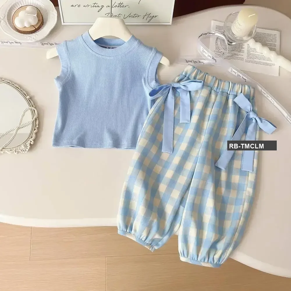 Check Co-ord 3-Piece Set with Bag | Baby Girl Outfit (2–4 Years)