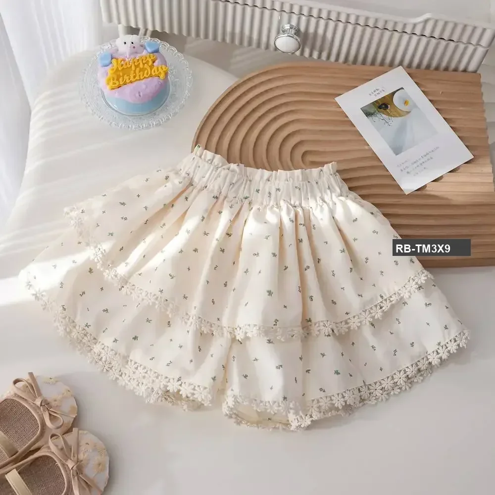 Mini Bloom Skirt Set - Adorable Pink & Cream Skirt Set for Girls 🌸