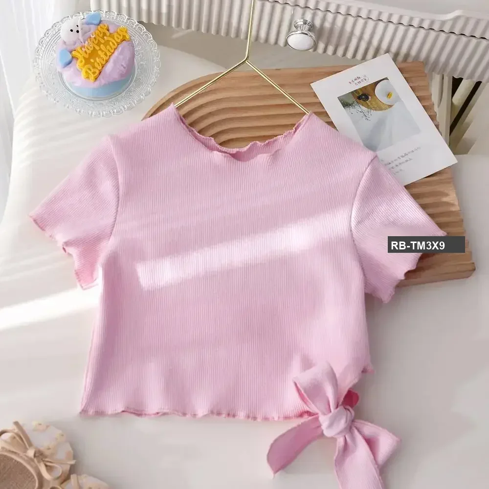 Mini Bloom Skirt Set - Adorable Pink & Cream Skirt Set for Girls 🌸