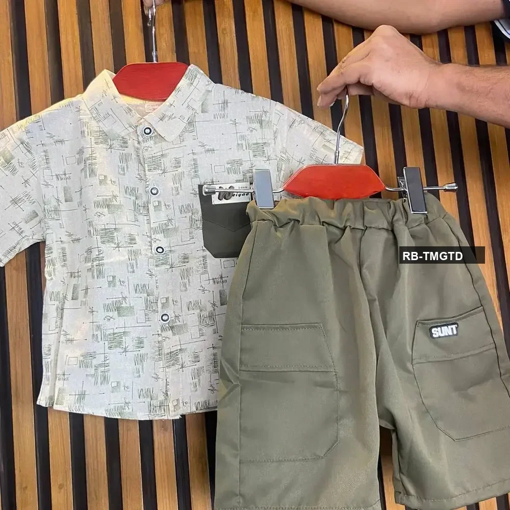 Cargo pocket shirt and pant - Imported shirt set