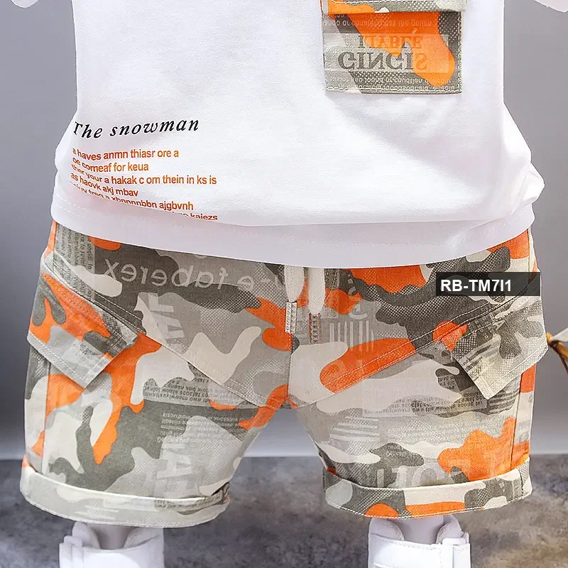Baby Sports T-Shirt Set Orange - Original China Imported Baby Clothing