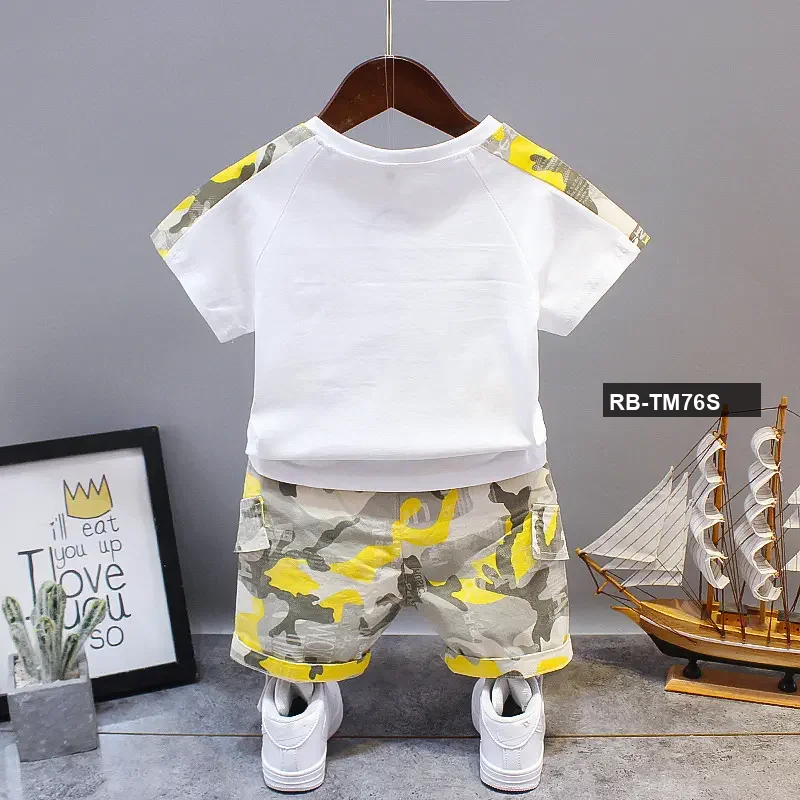 Baby Sports T-Shirt Set Yellow | Original China Imported Baby Clothing