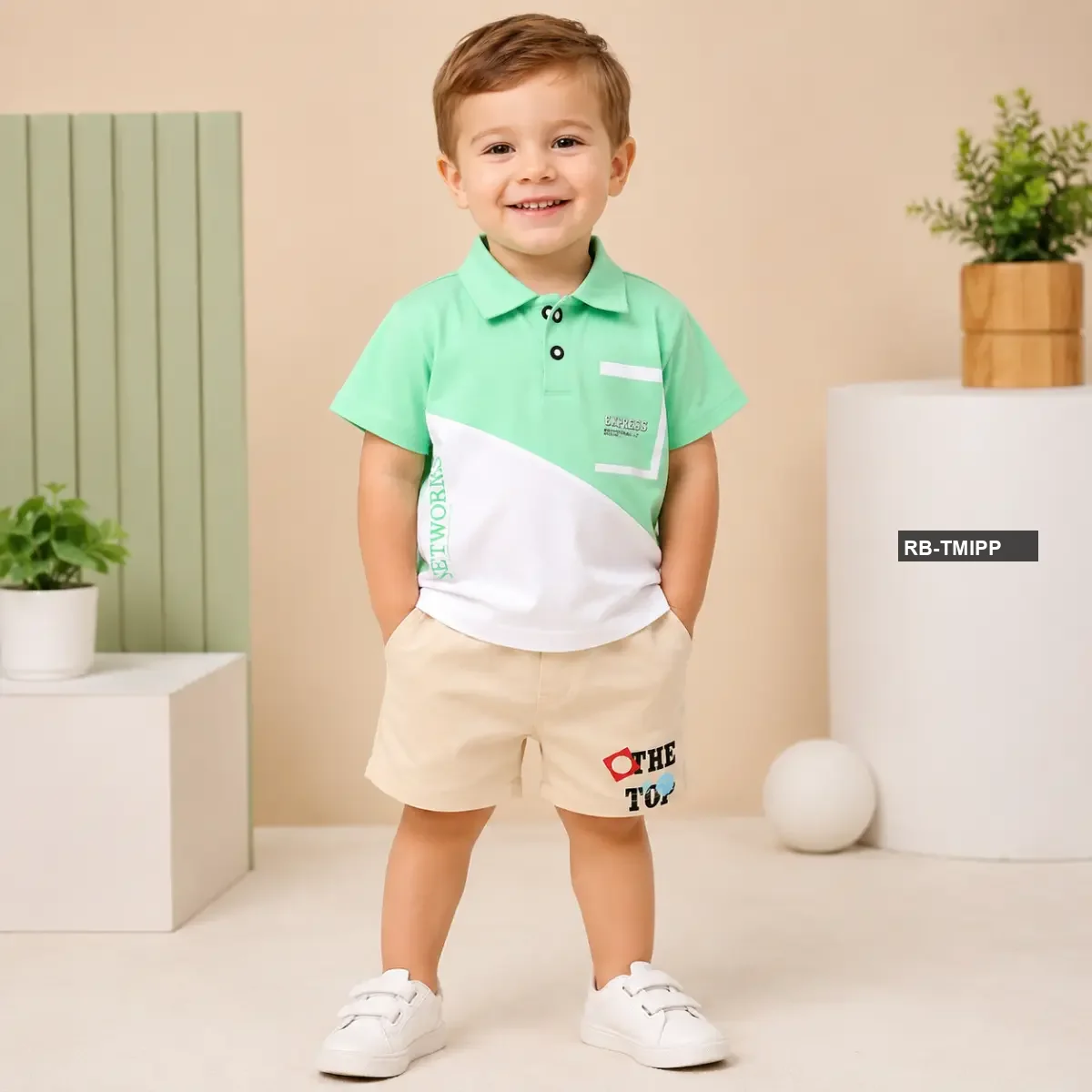 Boys Top Polo Set - China Imported Baby Clothing
