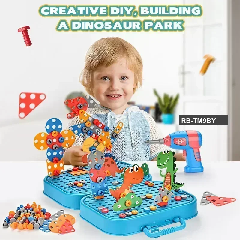 DIY Screw Puzzle Set - 2D/3D Fun with Electric Drill Machine