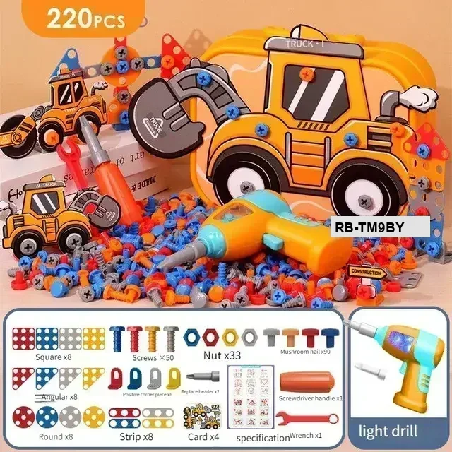 DIY Screw Puzzle Set - 2D/3D Fun with Electric Drill Machine
