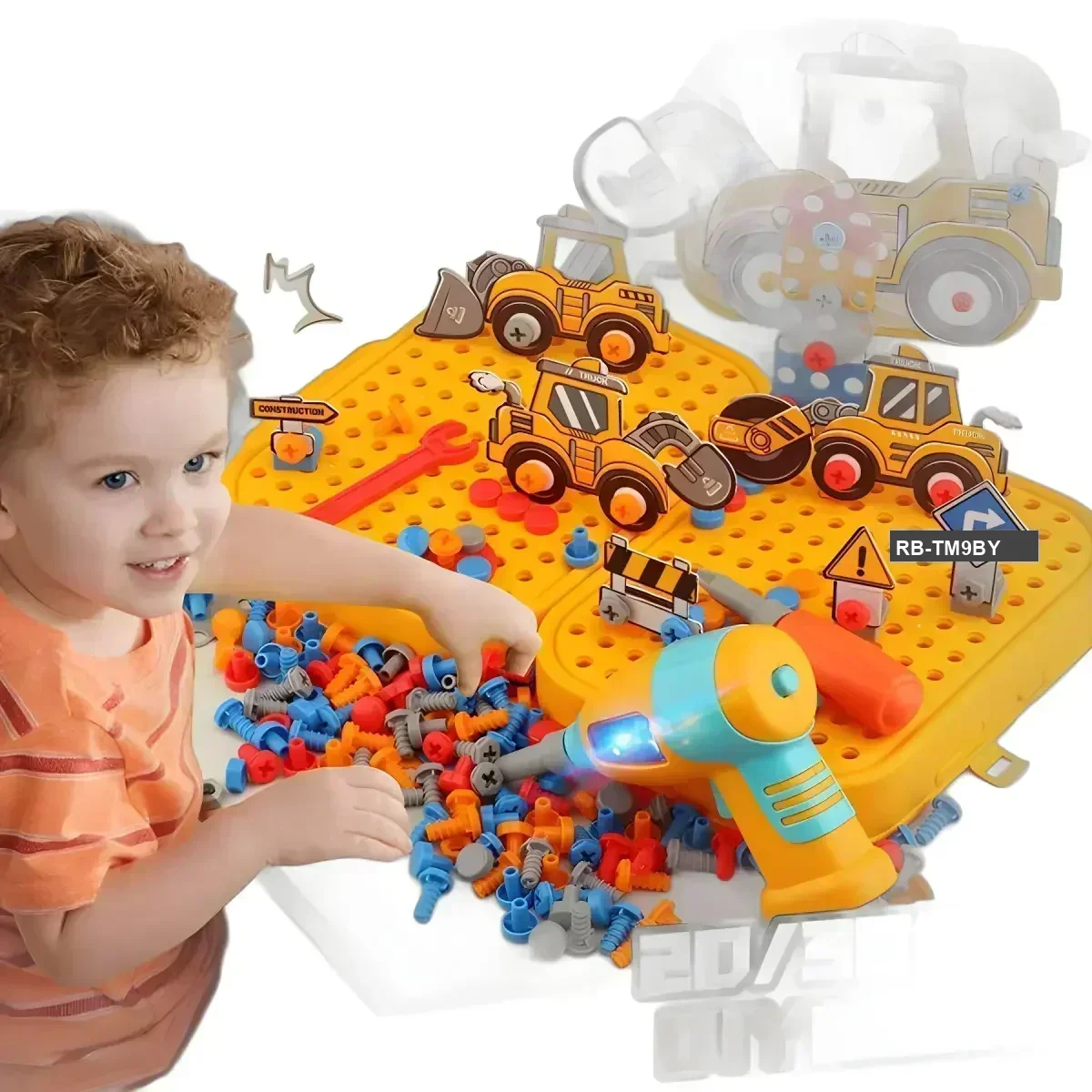 DIY Screw Puzzle Set - 2D/3D Fun with Electric Drill Machine