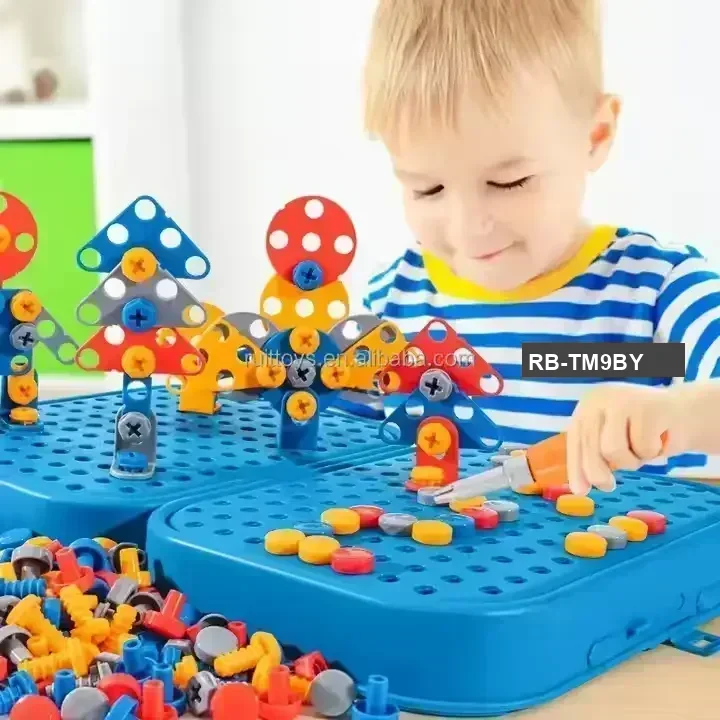 DIY Screw Puzzle Set - 2D/3D Fun with Electric Drill Machine