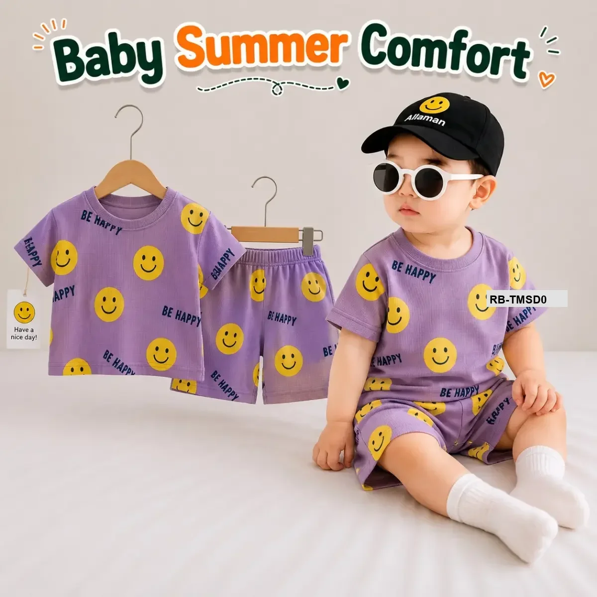 Emoji T-shirt set -Purple