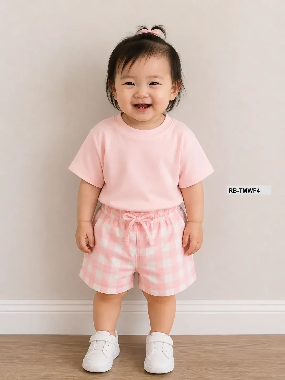 Premium PinkT-Shirt + Pink-White Check Pant