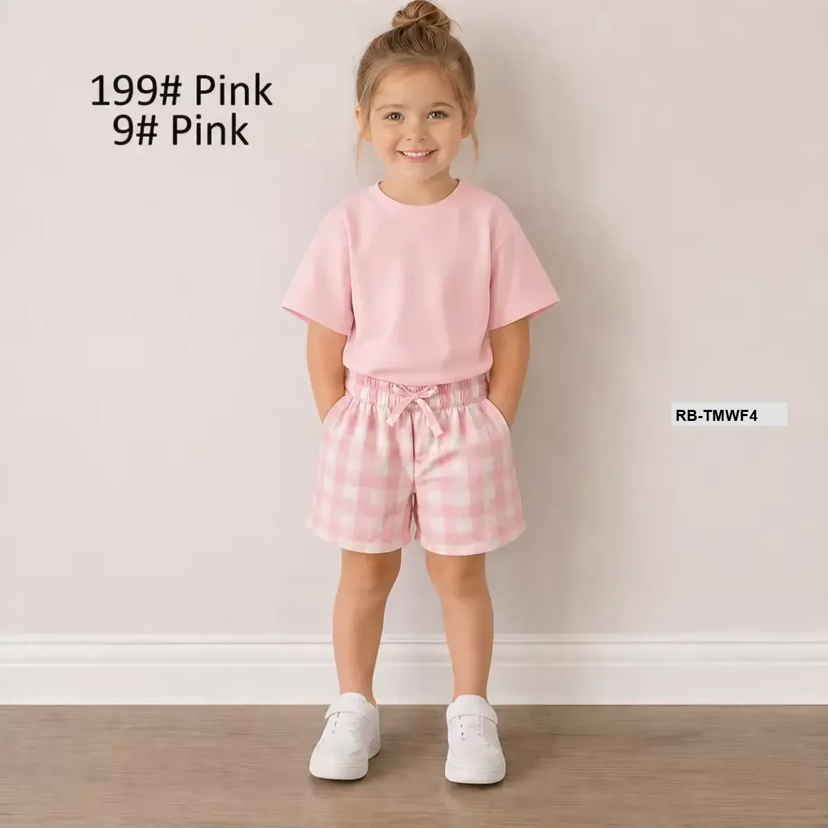 Premium PinkT-Shirt + Pink-White Check Pant