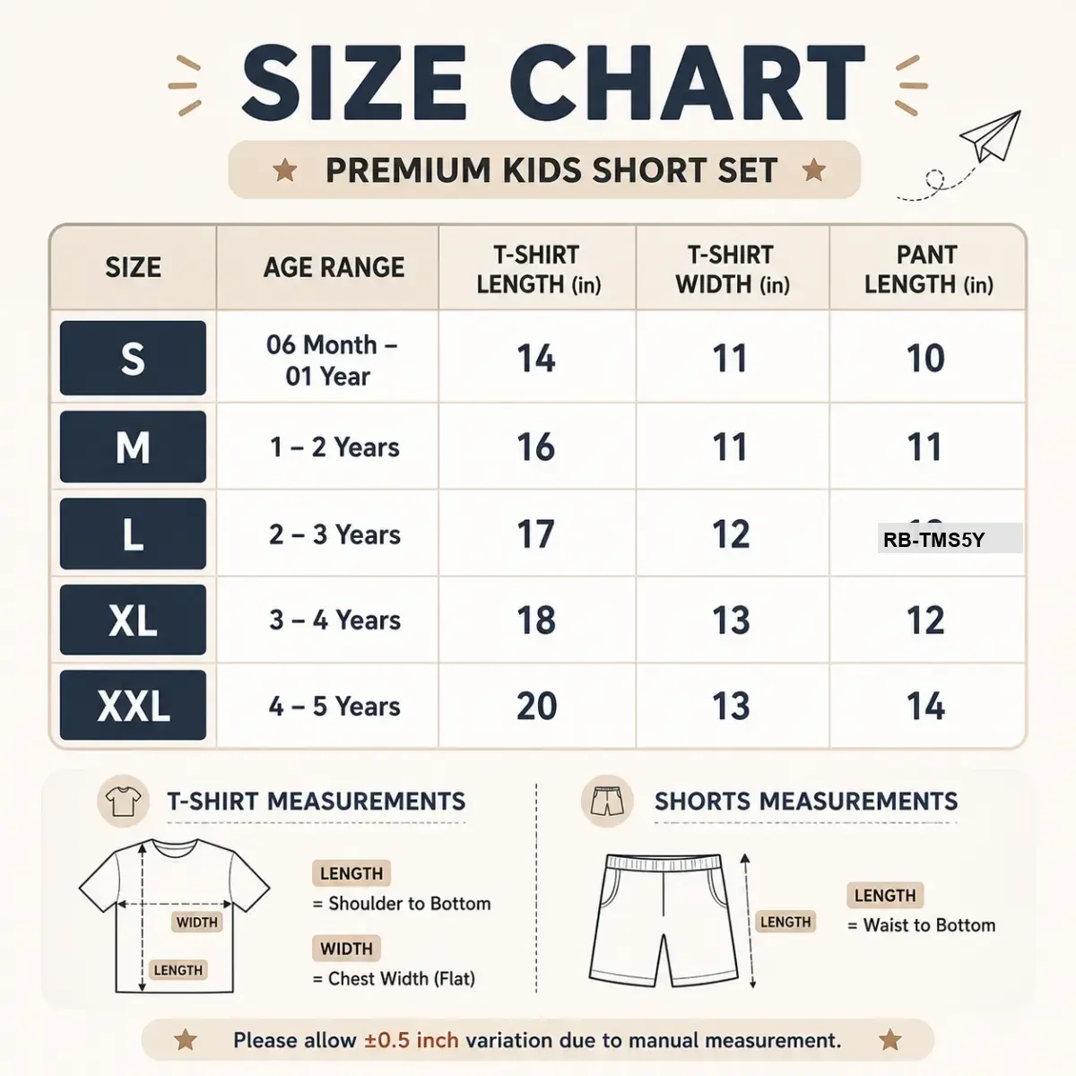 Baby Pure Cotton T-Shirt Set 230-240 GSM | Premium Kids Summer Wear
